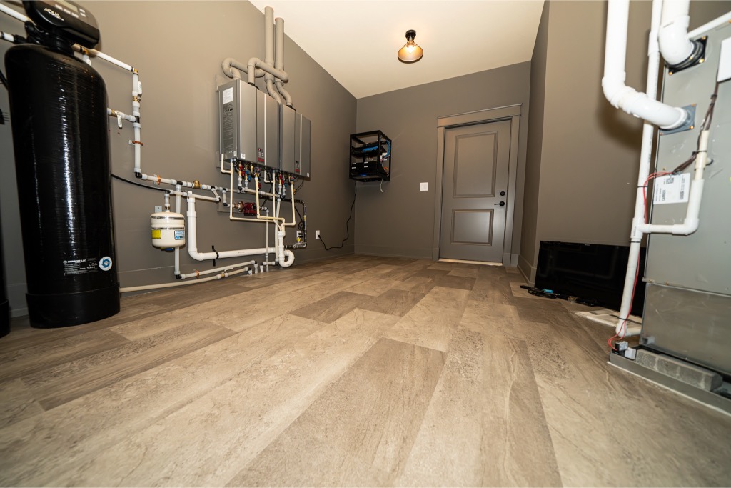 Stone look luxury vinyl tile floor installed by Brewer Custom Floors in Plainfield, Indiana