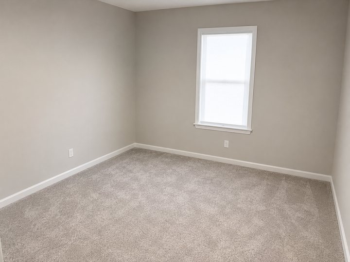 Textured beige carpet in a new build bedroom in Indianapolis, IN
